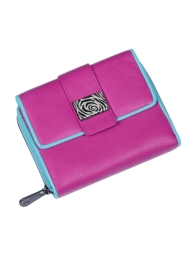 Kathie Weber Lederportemonnaie Zipper L pink
