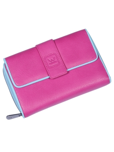 Kathie Weber Lederportemonnaie Zipper XL pink