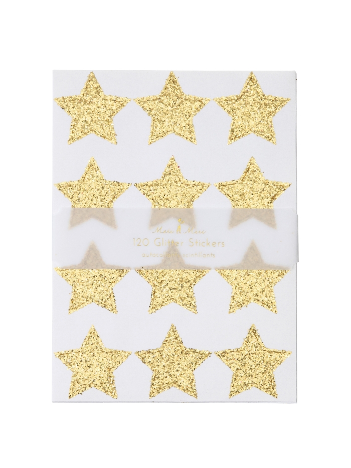Stickers Gold Glitter Stars