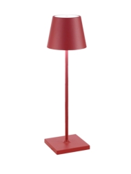 Tischlampe Poldina Pro in Rot von Zafferano