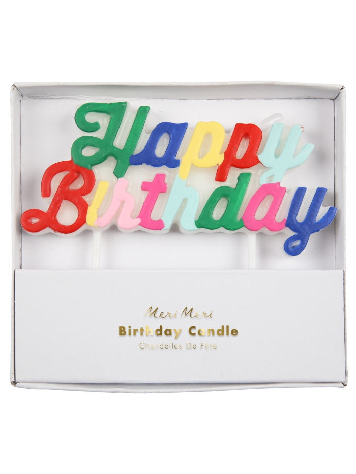 Tortenkerzen bunt Happy Birthday