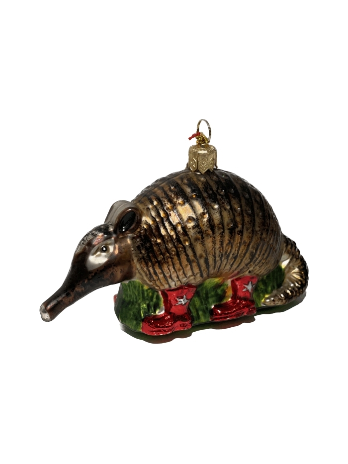 Glas-Weihnachtsschmuck "Gürteltier"