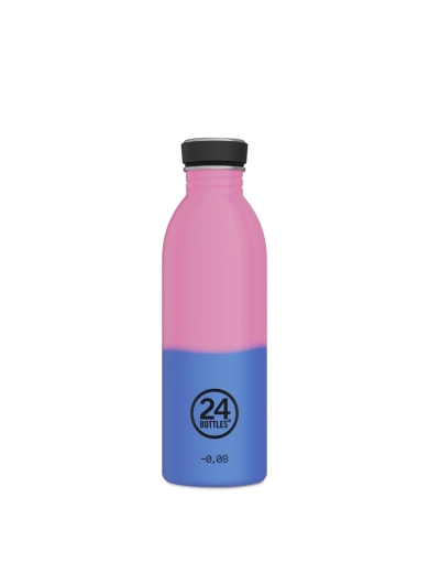 Stahlflasche REaktive Pink-Blau 500ml von 24Bottles®