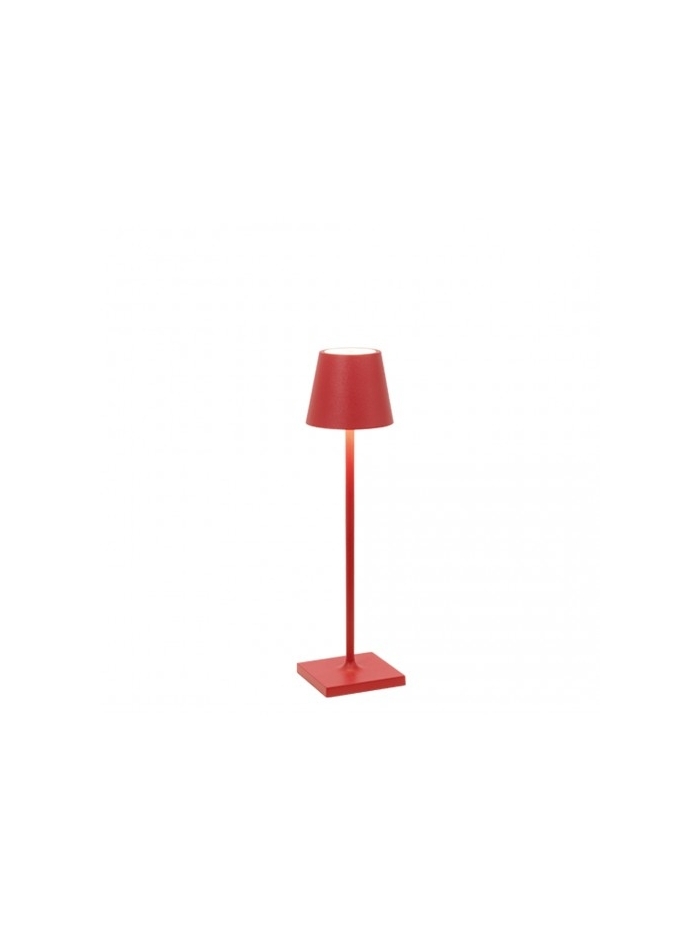 Tischlampe Poldina Pro Micro in Rot von Zafferano
