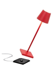 Tischlampe Poldina Pro Micro in Rot von Zafferano