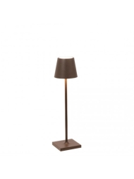 Tischlampe Poldina Pro Micro in Dunkelbraun von Zafferano