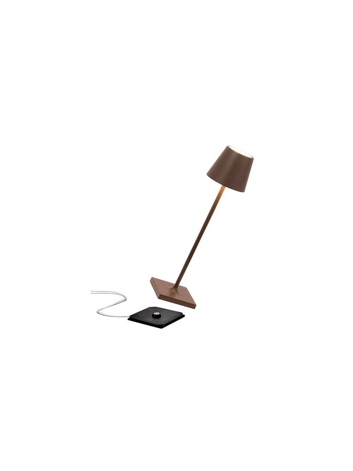 Tischlampe Poldina Pro Micro in Dunkelbraun von Zafferano