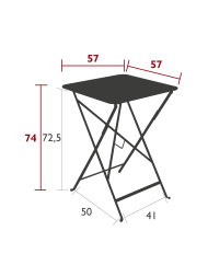 Klapptisch Bistro  Lindgrün 57 x 57cm von Fermob
