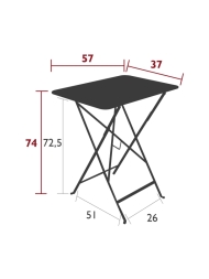 Klapptisch Bistro  37 x 57cm  Muskat von Fermob