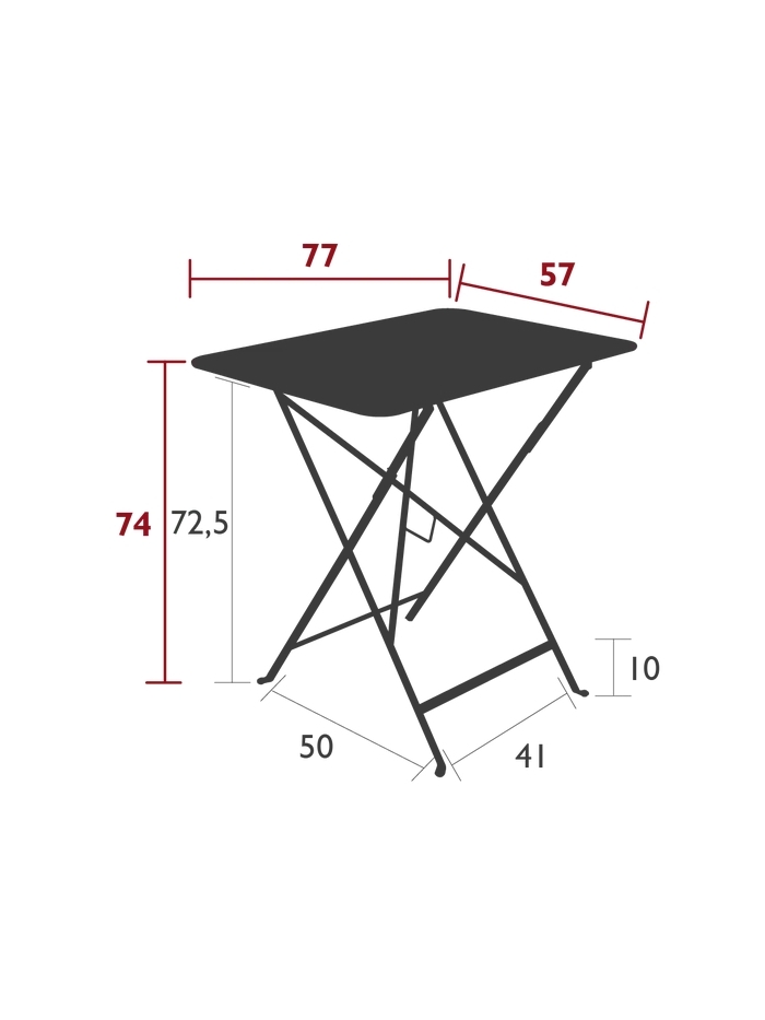 Klapptisch Bistro  77 x 57cm  Rosmarin von Fermob