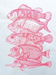 Geschirrtuch Fische Neonpink von 17.30 Hamburg