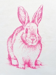 Geschirrtuch Hase Neonpink von 17.30 Hamburg
