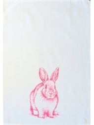 Geschirrtuch Hase Neonpink von 17.30 Hamburg