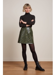 Rollneck Top Uni Rib schwarz