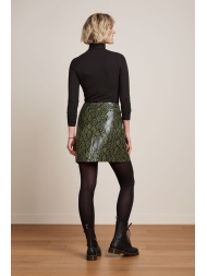 Rollneck Top Uni Rib schwarz