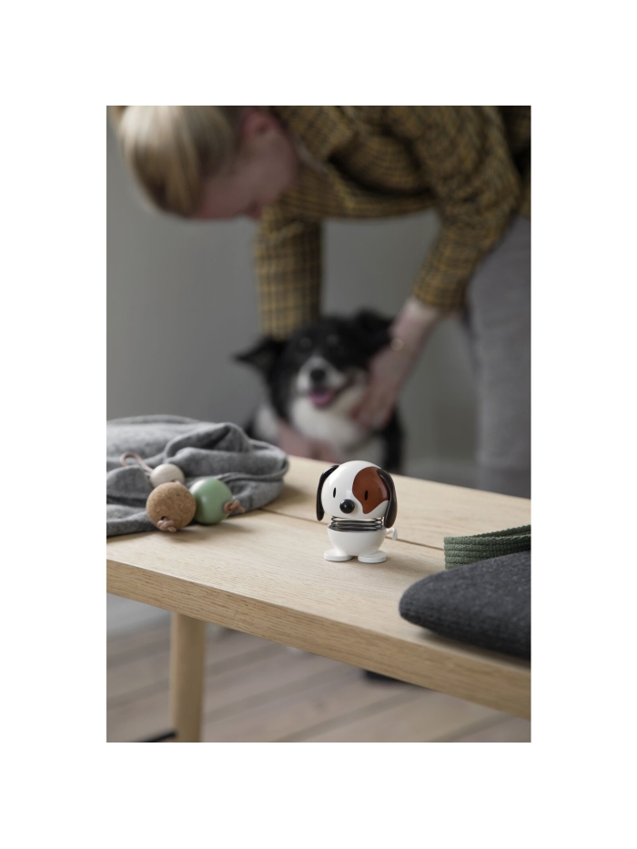 Dog Hoptimist, Braun/Weiss Grösse H 7,6cm, D 5,8cm