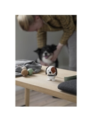 Dog Hoptimist, Braun/Weiss Grösse H 7,6cm, D 5,8cm