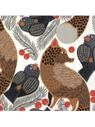 Servietten Fuchs Ketunmarja white von Marimekko