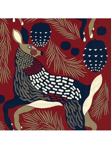 Servietten Lunch Reh Peura brown von Marimekko