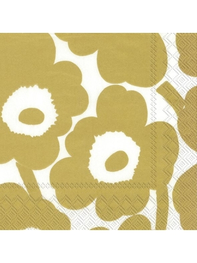 Lunch-Servietten Unikko white gold von Marimekko