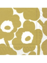 Lunch-Servietten Unikko white gold von Marimekko