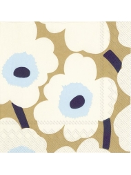 Lunch-Servietten Unikko cream gold von Marimekkoo
