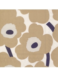 Cocktail-Servietten Unikko cream linen von Marimekko