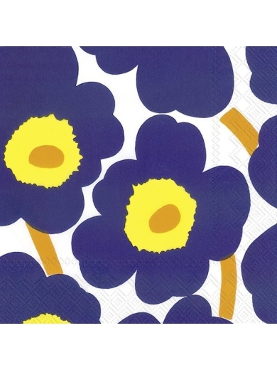 Lunch-Servietten Unikko dark blue von Marimekko