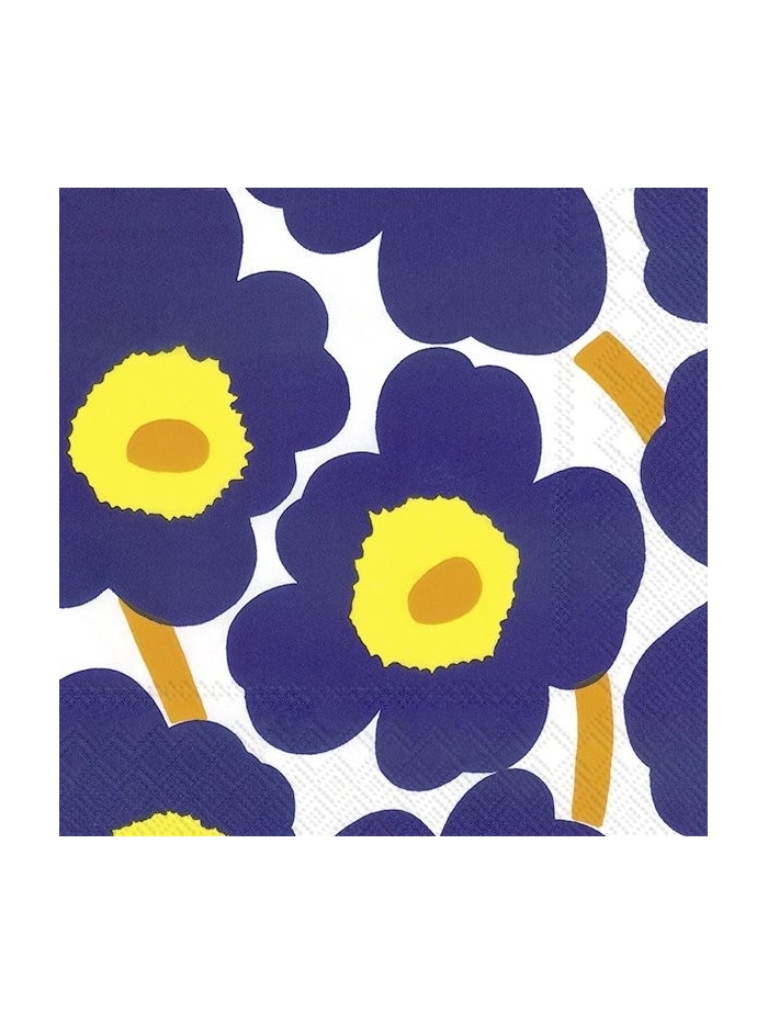 Lunch-Servietten Unikko dark blue von Marimekko