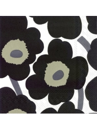 Lunch-Servietten Unikko white black von Marimekko