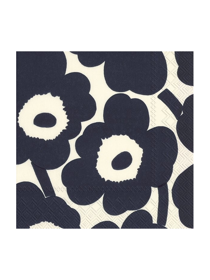 Lunch-Servietten Unikko dark blue nature von Marimekko