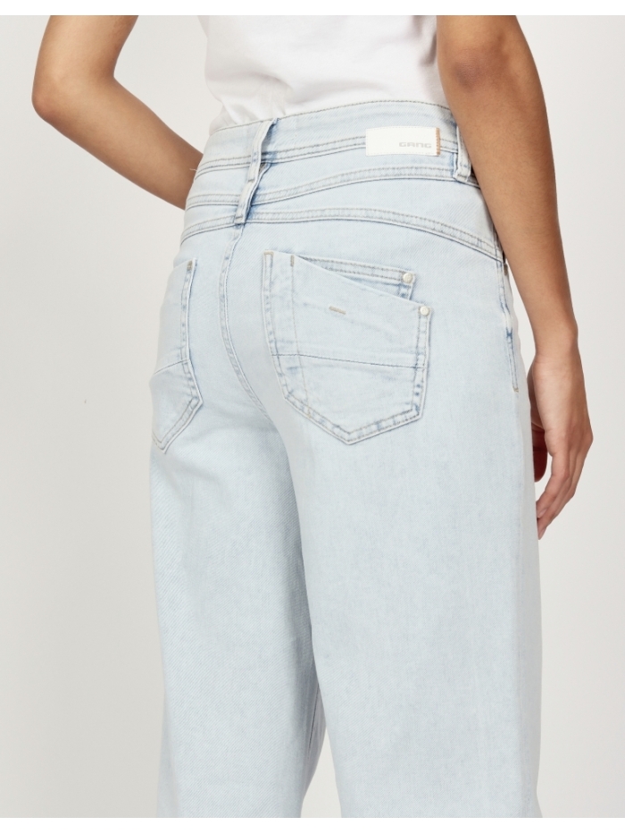 Jeans Amelie wide fit in beach used blue von Gang
