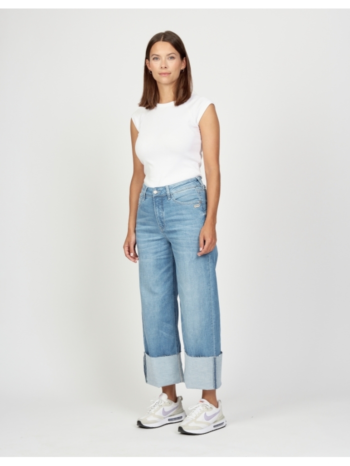 Jeans Jette Culotte wide fit aged light blue von Gang