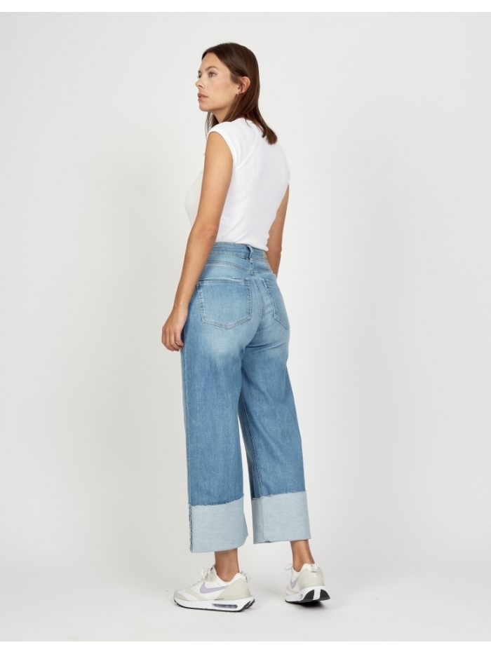 Jeans Jette Culotte wide fit aged light blue von Gang