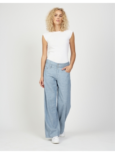Jeans Cara wide fit in ice blue von Gang