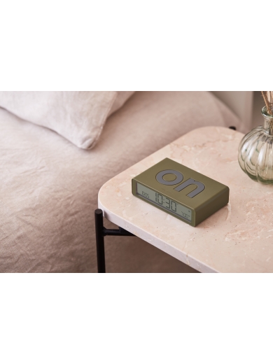 Wecker Lexon Flip Classic oliv