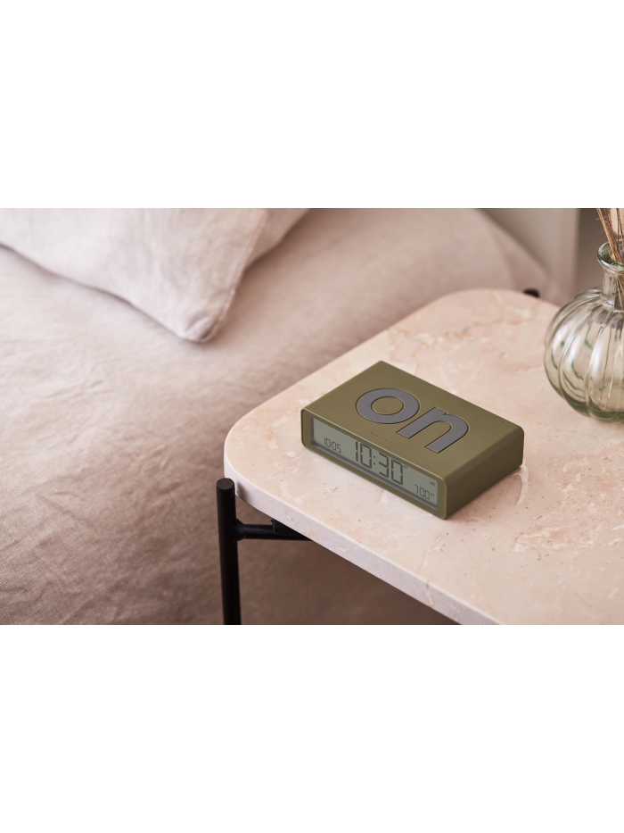 Wecker Lexon Flip Classic oliv