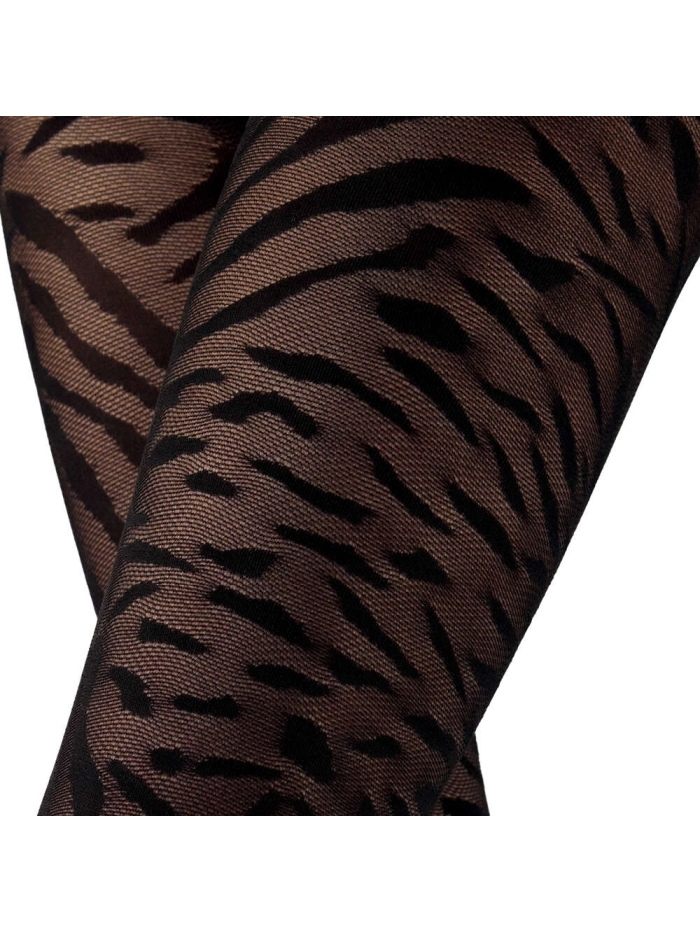 Strumpfhose Savannah 70 Lace  mit leichter Kompression in Nero von Solidea