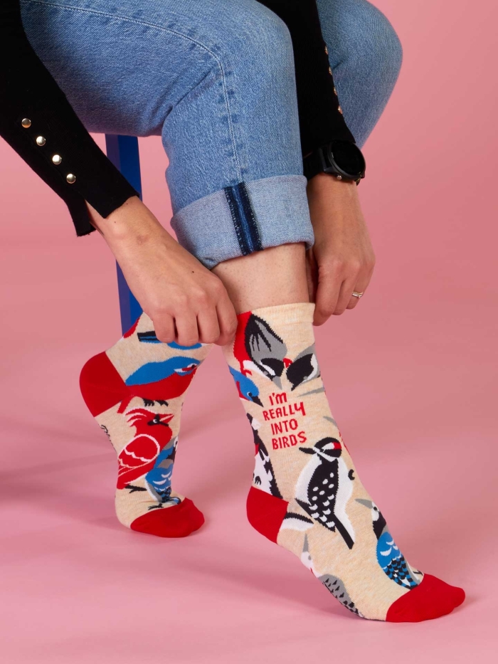 Damensocken I'm really into birds von Blue Q