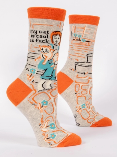Damensocken My cat is cool as fuck von Blue Q