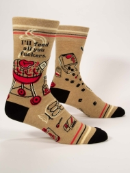 Herrensocken "I'll feed all you fuckers" von Blue Q