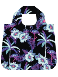 Faltbare Tasche "Palms" von Envirosax (Vorderseite Blau/Violett, Rückseite Gelb/pink)