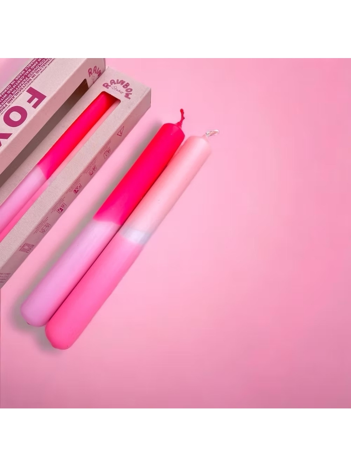 2er-Set Kerzen Rainbow Foxy von Pink Stories