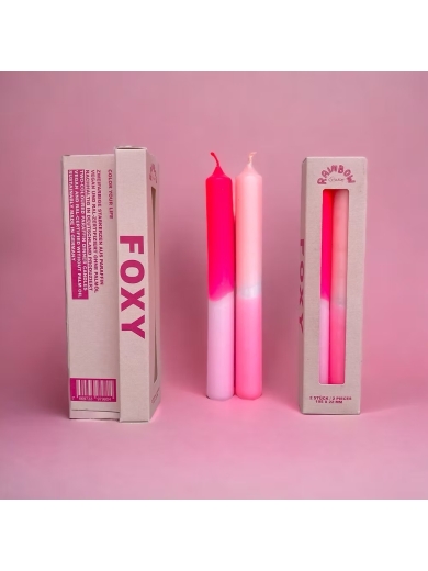 2er-Set Kerzen Rainbow Foxy von Pink Stories