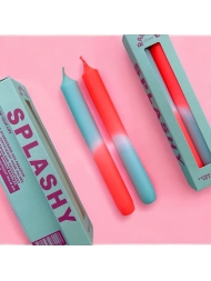 2er-Set Kerzen Rainbow Splashy von Pink Stories