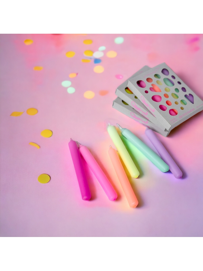 6er-Set Kerzen Konfetti von Pink Stories