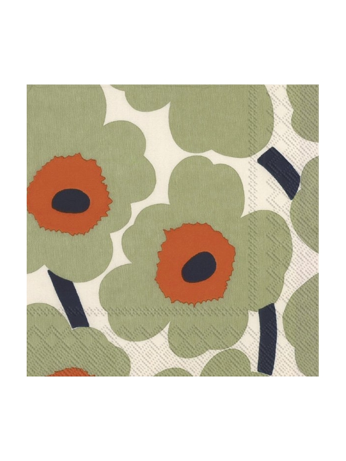 Lunch-Servietten Unikko Cream Sage von Marimekko