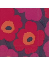 Servietten Unikko Bordeaux Rot von Marimekko