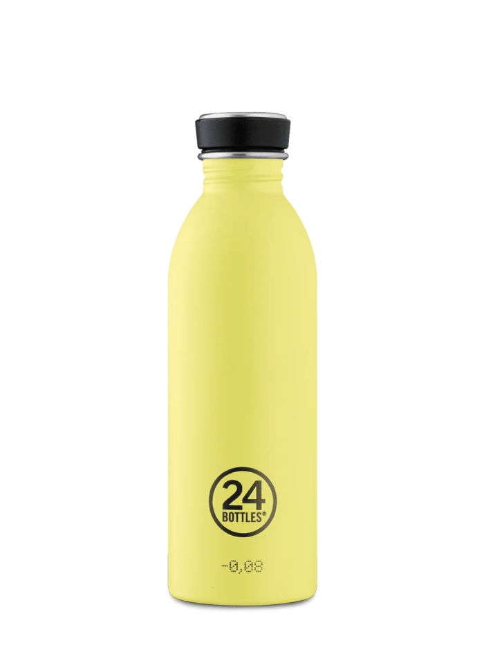 Stahlflasche Zitronengelb 500ml von 24Bottles®