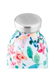 Thermosflasche Clima 500ml  Blumen weiss von 24Bottles®